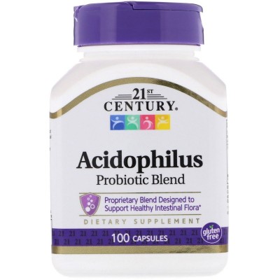 21st Century, 21 Век Смесь пробиотиков Acidophilus, 100 капсул