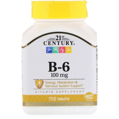 21st Century, 21 Век Витамин B6 100 мг, 110 таблеток