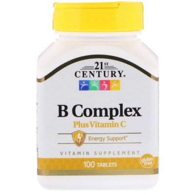 21st Century, 21 Век Комплекс витаминов группы B с витамином C, 100 таблеток