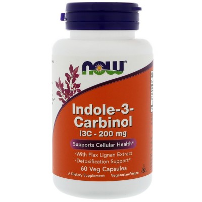 Now Foods, Нау Фудс Индол-3-карбинол, 200 мг, 60 капсул в растительной оболочке