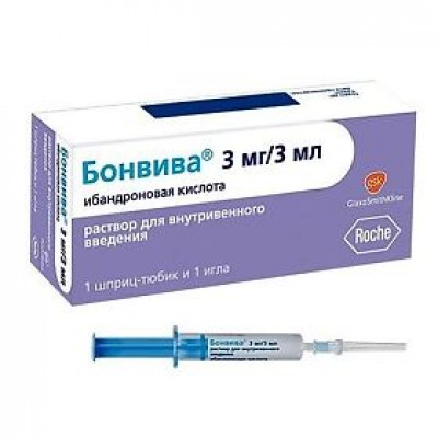 Бонвива шприц-тюбик 3 мг/3 мл раствор