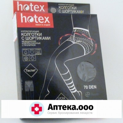 Hotex колготы  70 den д/похуд.черные универс.р-р