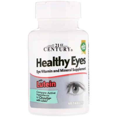21st Century, 21 Век Healthy Eyes, здоровые глаза с лютеином, 60 таблеток