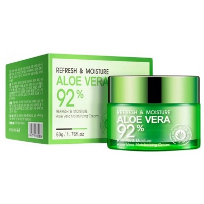BioAqua Aloe Vera 92% Освежающий и увлажняющий крем-гель для лица и шеи с экстрактом алоэ вера 50 г