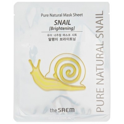 The Saem тканевая маска Pure Natural Mask Sheet Snail, 20 мл