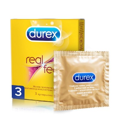 Презервативы Durex RealFeel, упаковка 3 шт.
