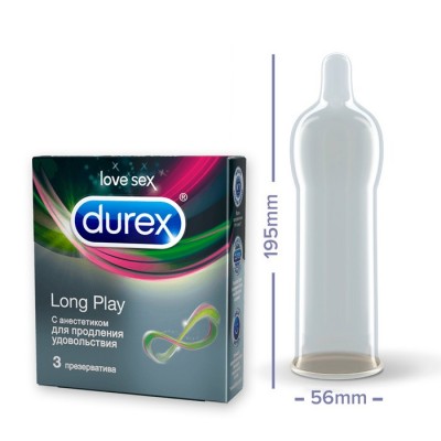  Презервативы Durex Performa (Long Play), упаковка  3 шт.