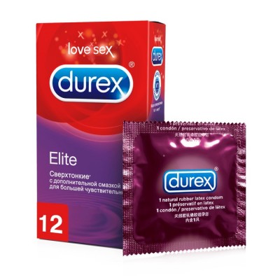 Презервативы Durex Elite, упаковка 12 шт.